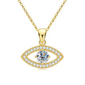 Anziw 6.5mm Moissanite Pendant Necklace 925 Sterling Silver