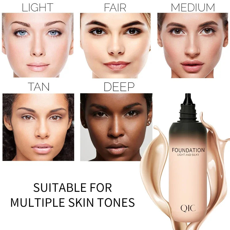 Liquid Foundation Cream Waterproof Oil-control Cover Acne Base Cream