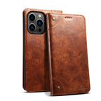 Retro Leather Flip iPhone Case Wallet Magnetic Cover
