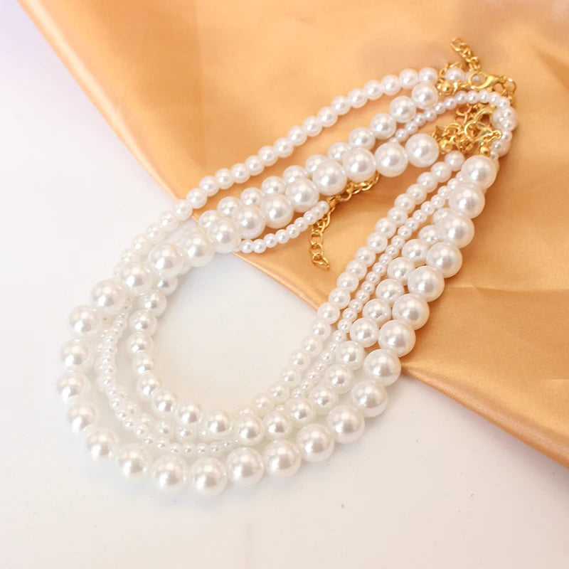 White Pearl Chokers Necklace