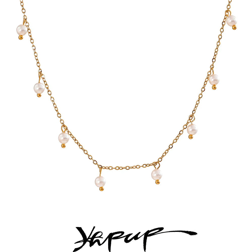 Yhpup Shell Pearls Handmade Necklace