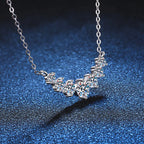 Moissanite Necklace with Certificates 925 Sterling Sliver Plated 18k White Gold