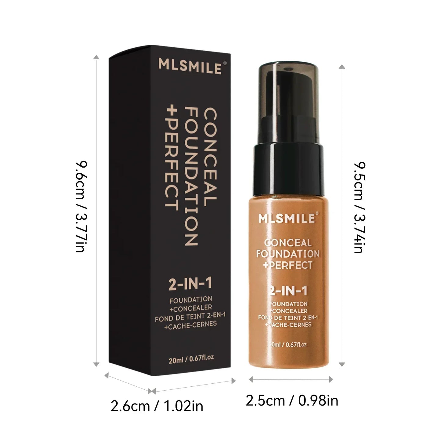 Concealer Cream Light Thin Delicate Liquid Foundation Makeup 6 Color Matte Liquid Foundation Efficient Waterproof Sweat Proof