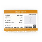 Anziw 925 Sterling Silver 4mm Round Moissanite Twist Pendant Necklace