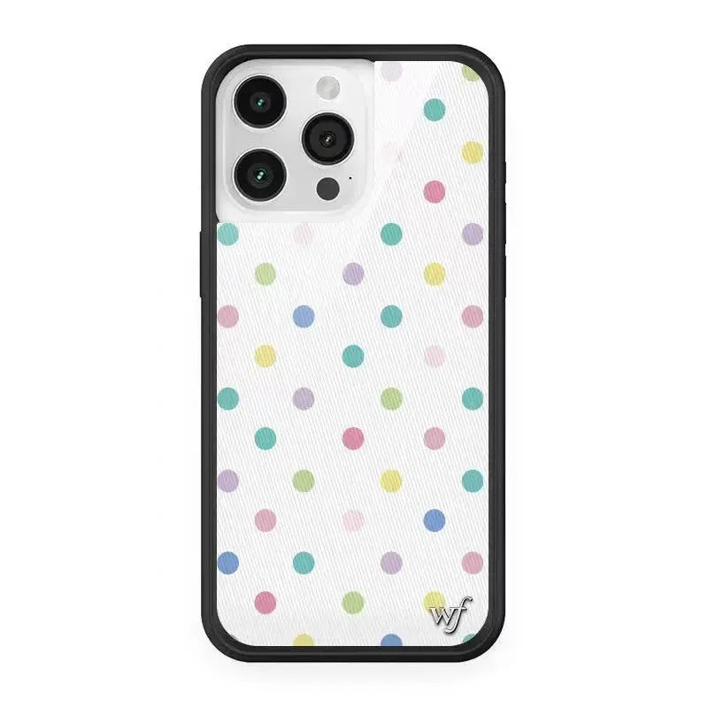 Wildflower 3D Cute Polka Dot iPhone Case Wave Point Cover