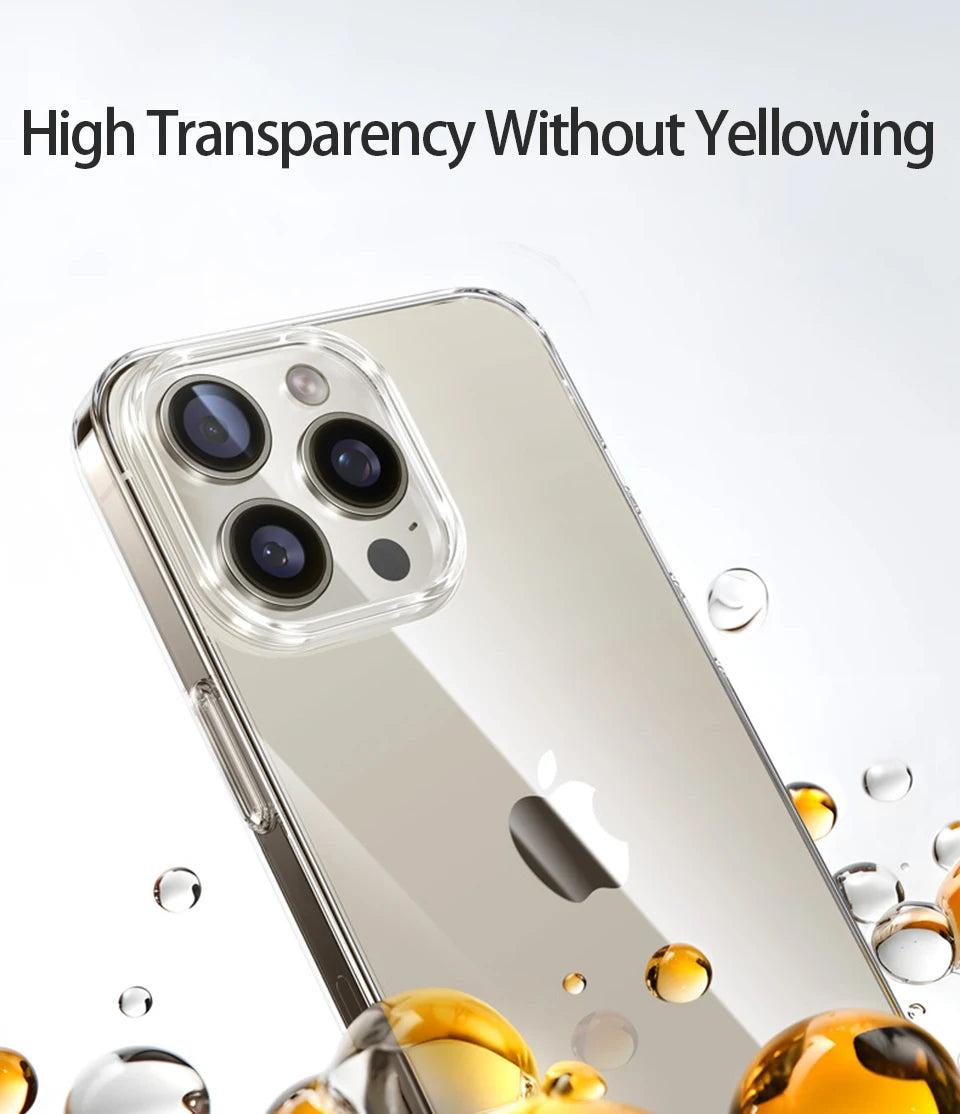 Luxury Transparent Case For iPhone 16 15 11 12 13 14 Pro Max Soft TPU Silicone For iPhone XR XS Max 8 Plus Back Cover Clear Case