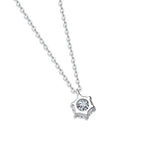 VVS1 Moissanite Pendant Necklace S925 Sterling Silver Plated 18K