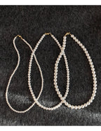 White Pearl Magnetic Round Buckle Beadeds