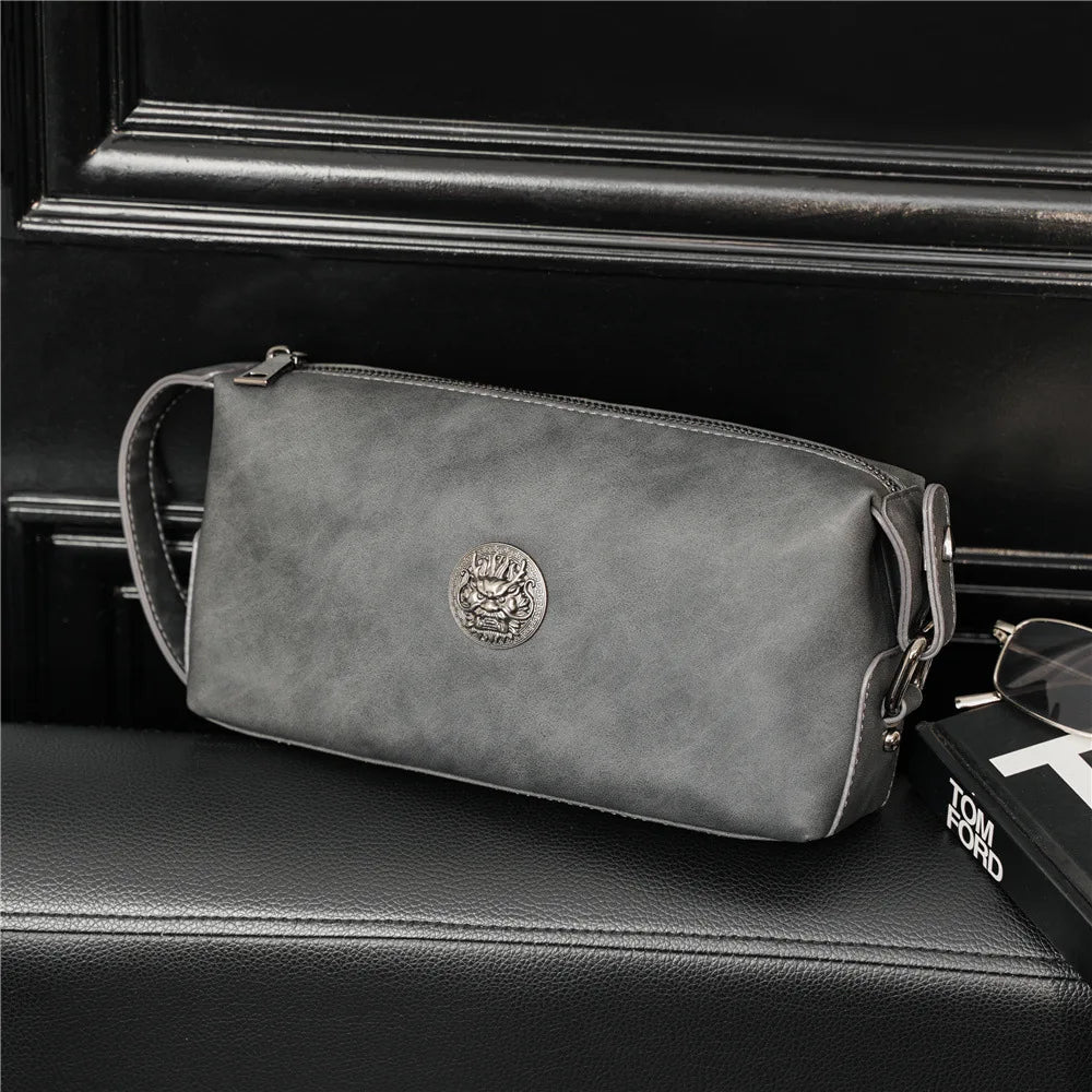 2022 New Men's Clutch Bag Business Casual Clutches Bags Mens Soft Pu Leather Cluth Male Mobile Phone Bag Hand Bag Purse Wallet