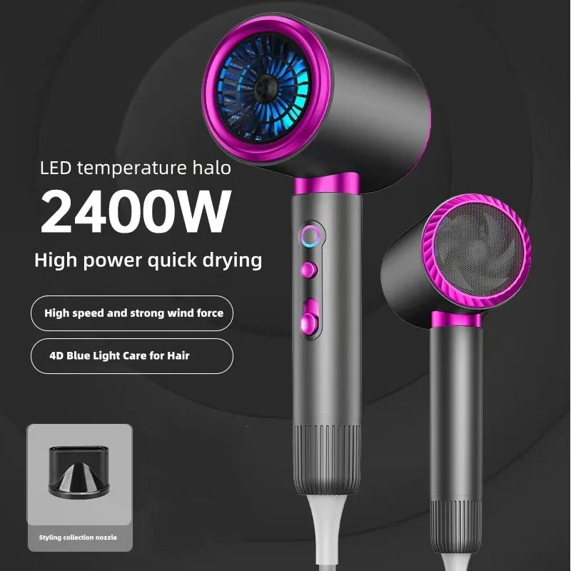 The Latest High-Speed Hair Dryer, High-Power Blue Light Ion Home Hair Salon Hair Dryer, Household Appliance US UK.EU.AU Plug-In