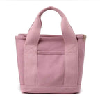 Small Bag with Zipper This Thousand Layer Bags Small Lady Single Shoulder Portable Thickened Canvas Mobile Phone Bucket Tote Bag - Imbasat