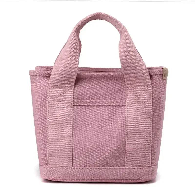 Small Bag with Zipper This Thousand Layer Bags Small Lady Single Shoulder Portable Thickened Canvas Mobile Phone Bucket Tote Bag