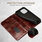 Retro Leather Flip iPhone Case Wallet Magnetic Cover