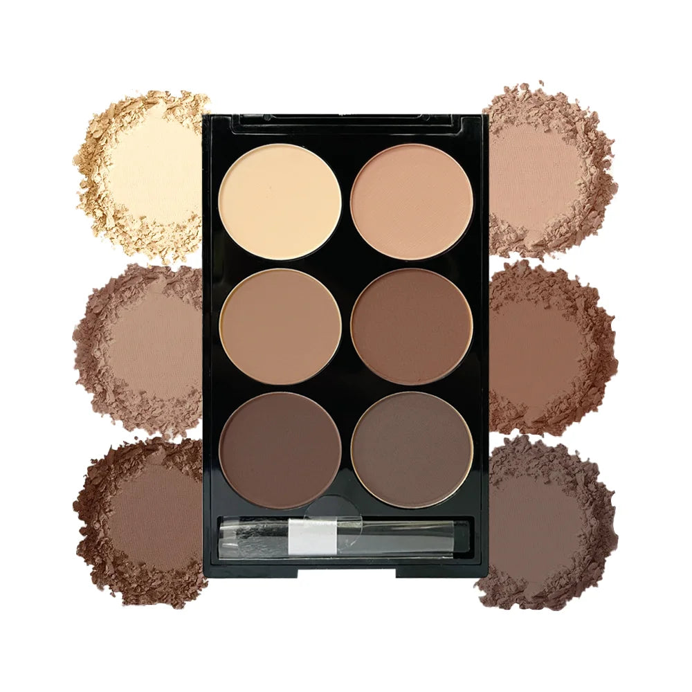 6 Colors Highlight Contouring Powder Palette Face Shadow Contouring Powder