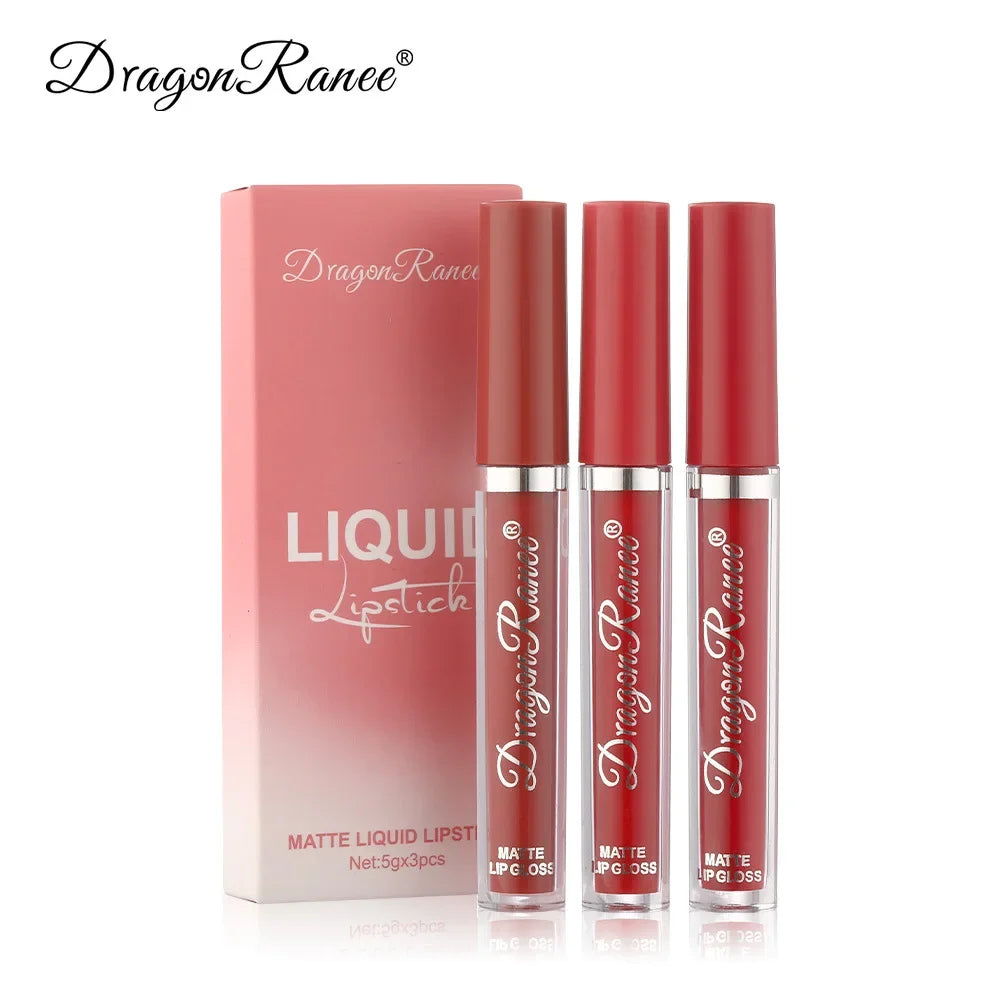 3 PCS Liquid Lipsticks Set Long Lasting Make Up Korean