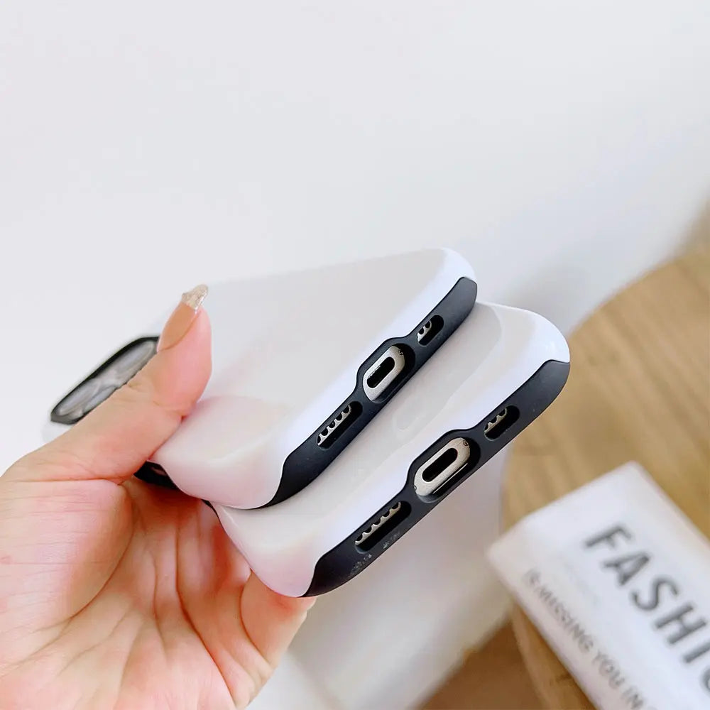 Peach Veil iPhone Case Luxury Double Layer Cover