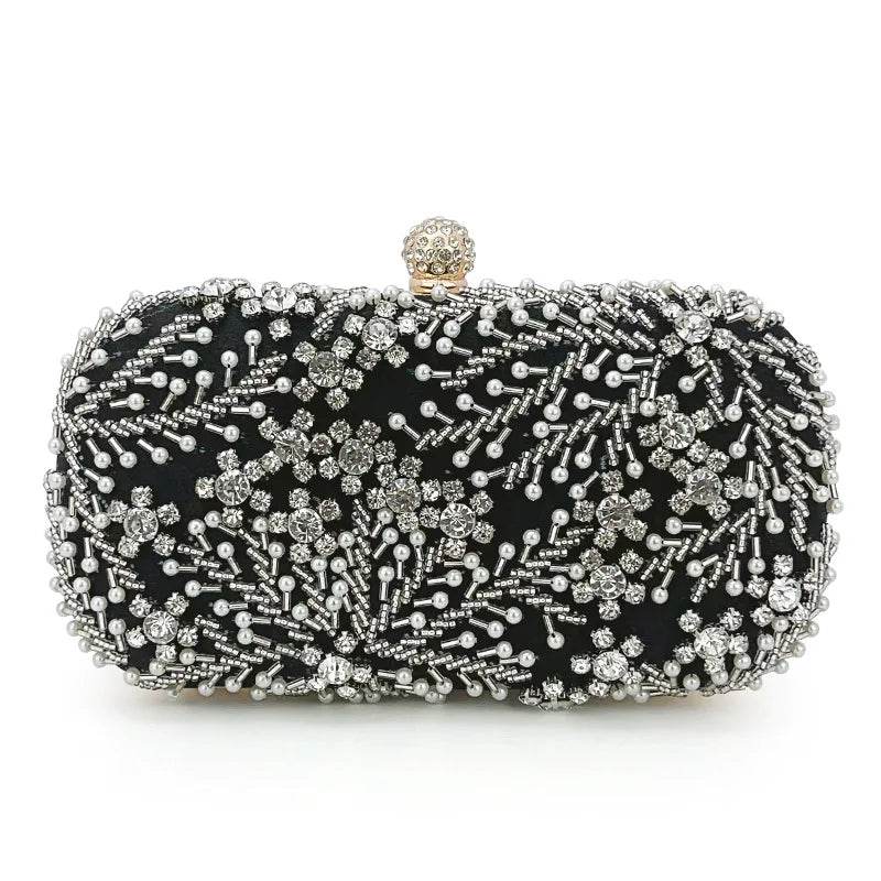 Women Clutch Bag High-class Ladies Coin Purse Niche Party Handbag Dinner Bags Dress Bridesmaid Bag Hand-beaded Pearl Wallet - Imbasat