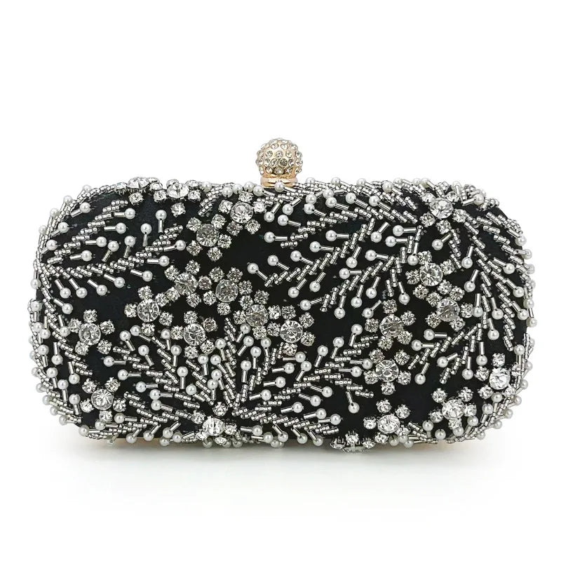 Women Clutch Bag High-class Ladies Coin Purse Niche Party Handbag Dinner Bags Dress Bridesmaid Bag Hand-beaded Pearl Wallet