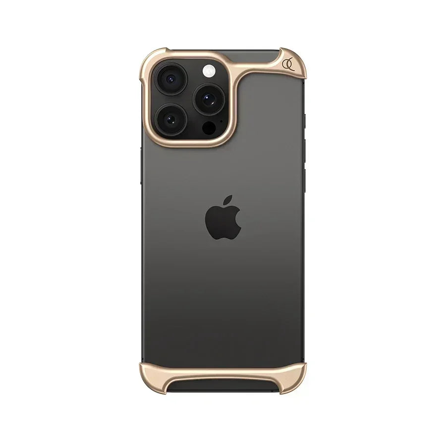 Arc Pulse Luxury Aluminum Metal IPhone Case 13 14 15 16Pro Pro Max Plus Customize Matte Matte Gold/silver/black/desert Gold Case