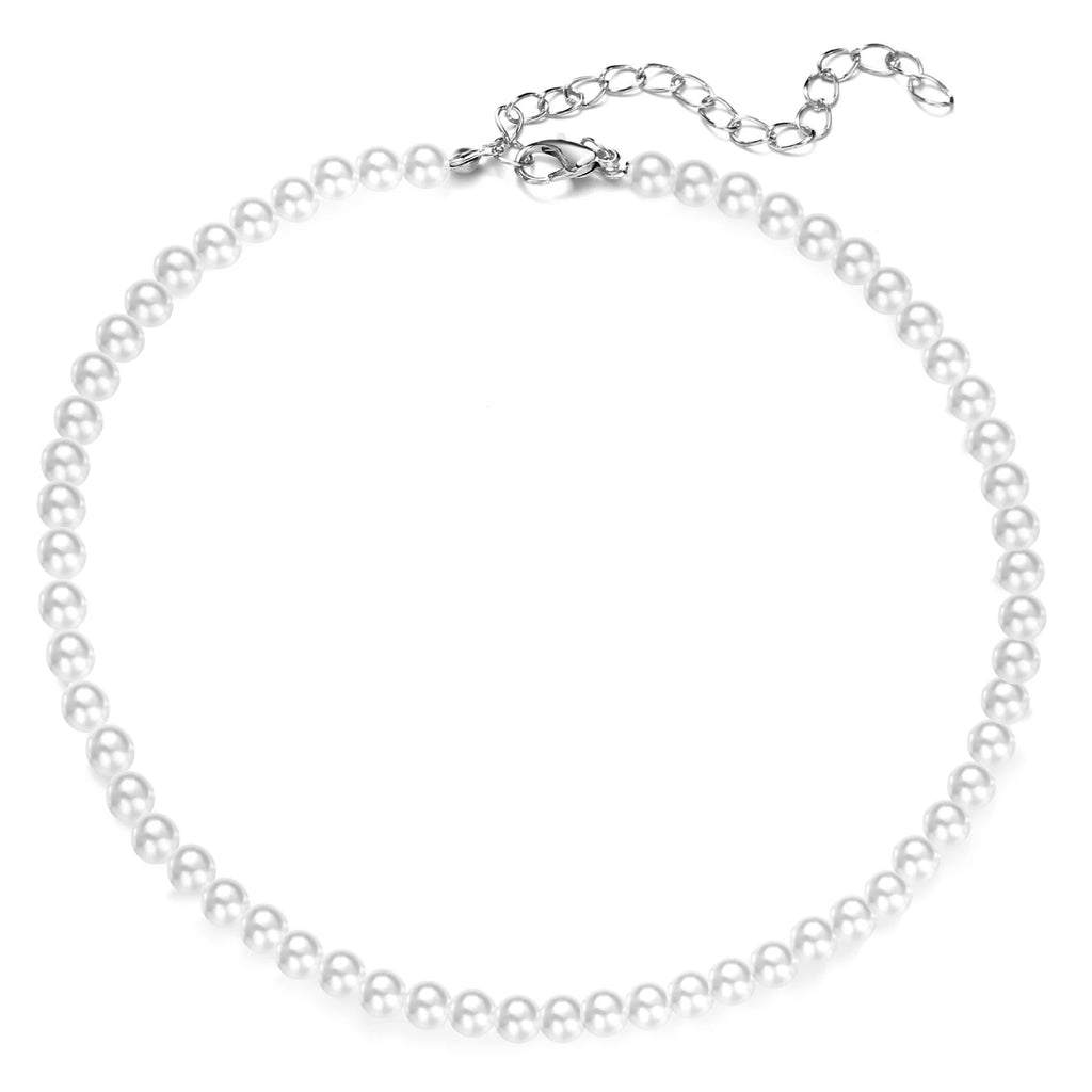 White Pearl Chokers Necklace