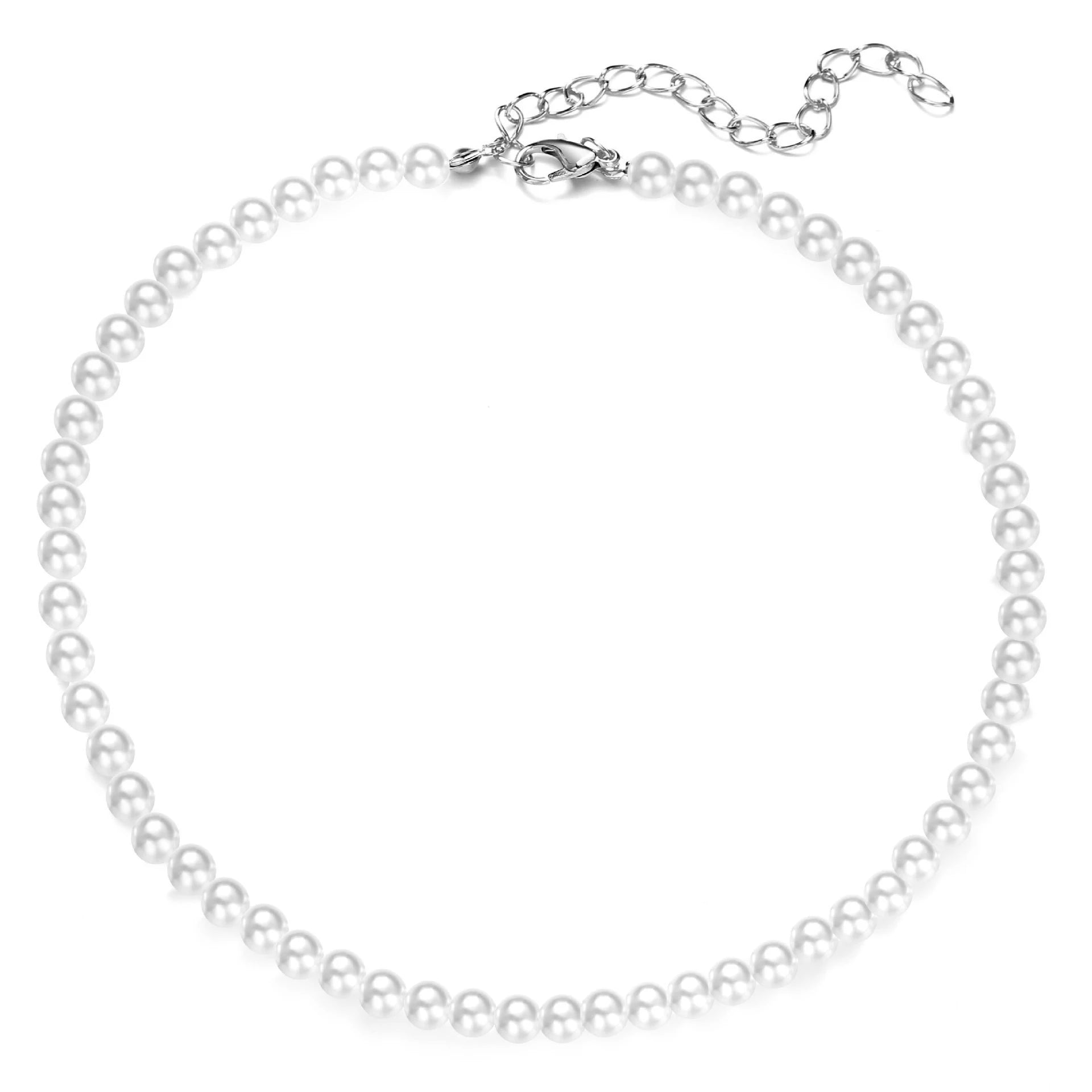 White Pearl Chokers Necklace