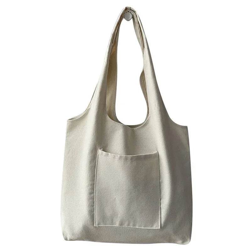 Canvas Bag for Women Shopper Handbags Environmental Storage Reusable Canvas Shoulder Tote Bag School Bags Girl Christmas Gift - Imbasat