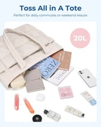 BAGSMART Women's Bag Large Capacity Solid Color Tote Bag Versatile Handbag for Commuter Work Student Class Shopping bag - Imbasat