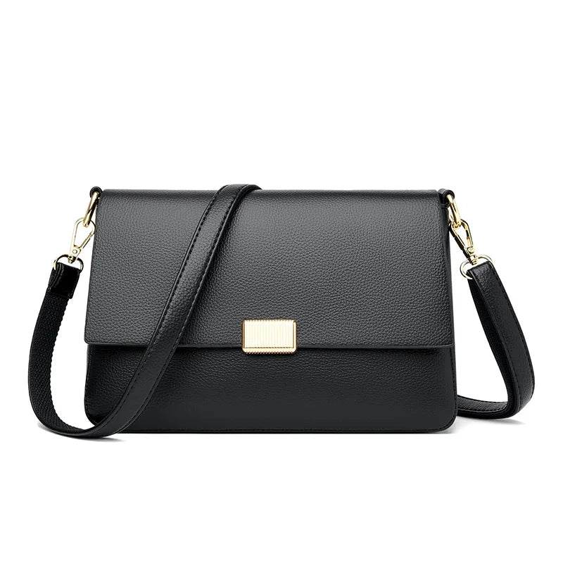 2024 New Trend Fashion Message Geniune Leather Girls Crossbody Women Shoulder Bags Big Size Capacity Multifunction Shopping Lady - Imbasat