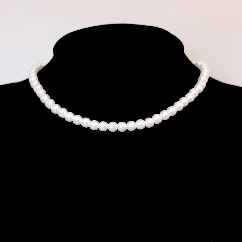 White Pearl Chokers Necklace