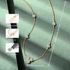 RAPRGOLD GRA Certified 3mm Moissanite Pendant Necklaces