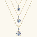 Anziw 1CT 2CT 3CT Moissanite Pendant Necklace