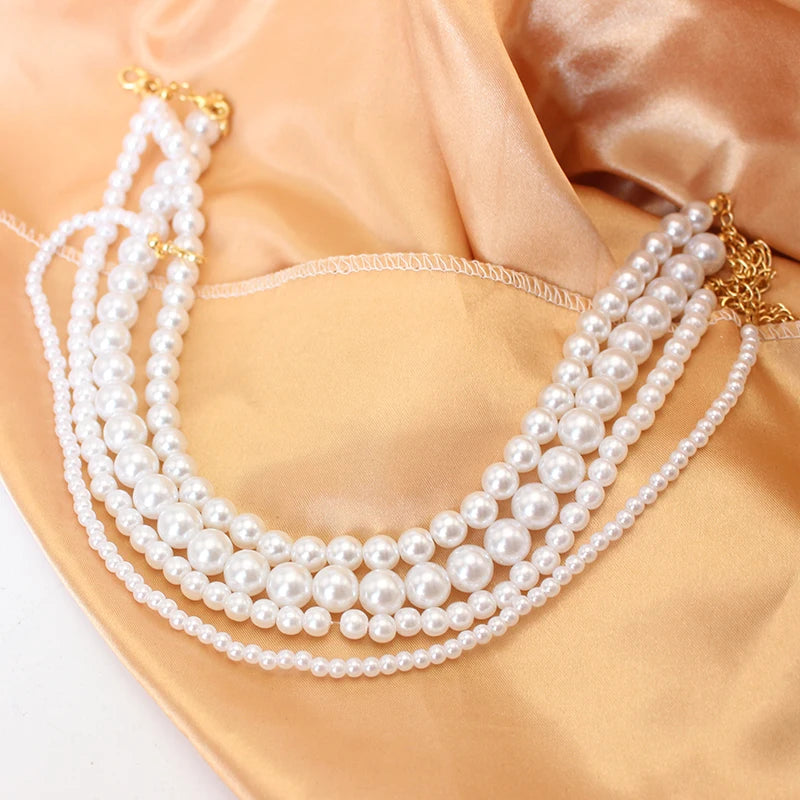 White Pearl Chokers Necklace