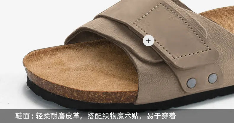 Men's Summer Flat Cork Slipper Softwood Beach Casual Nubuck Slides Mule Clogs Sandals Platform Shoes Ladies Footwear 2025