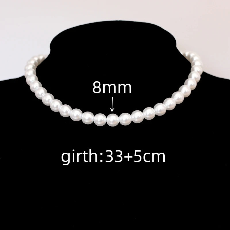 White Pearl Chokers Necklace