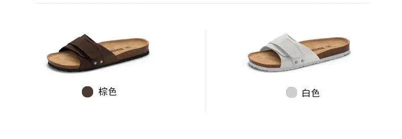 Summer Flat Cork Slipper Softwood Beach Casual Nubuck  Platform Shoes