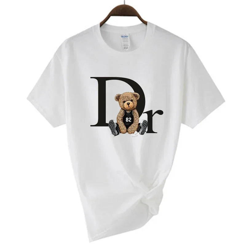 Cute Bear Print Women T-shirt