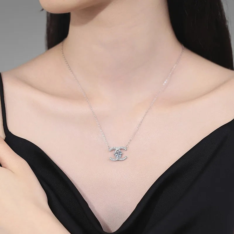 Lefei Fashion Luxury Trendy Classic Moissanite Fine Creative Sweat Flower Necklace