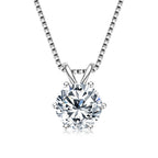3.0 Carat Moissanite 925 Silver Diamond Necklace