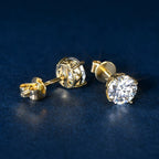 Anziw Pure 10K 14K Gold Stud Earrings D0.80CT Moissanite Earrings