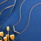 925 Sterling Silver 1mm Moissanite Pendant Necklace