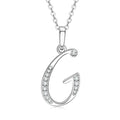 Anziw Name Necklace 26 Letter Initial Moissanite Pendant Real Silver 925