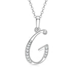 Anziw Name Necklace 26 Letter Initial Moissanite Pendant Real Silver 925