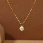 Huitan Round Imitation Pearl Pendant Necklace