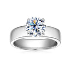Anziw 18k Gold Plated 925 Sliver 2ct 8mm Moissanite