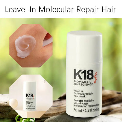 K18 Leave-In Molecular Repair Hair Mask Softens Restores Damaged Hair Deep Keratin Treatment For Hair And Scalp Hair Care 50ML