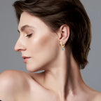 Gold Hoop Earrings Genuine 925 Silver 1CT 2CT Moissanite