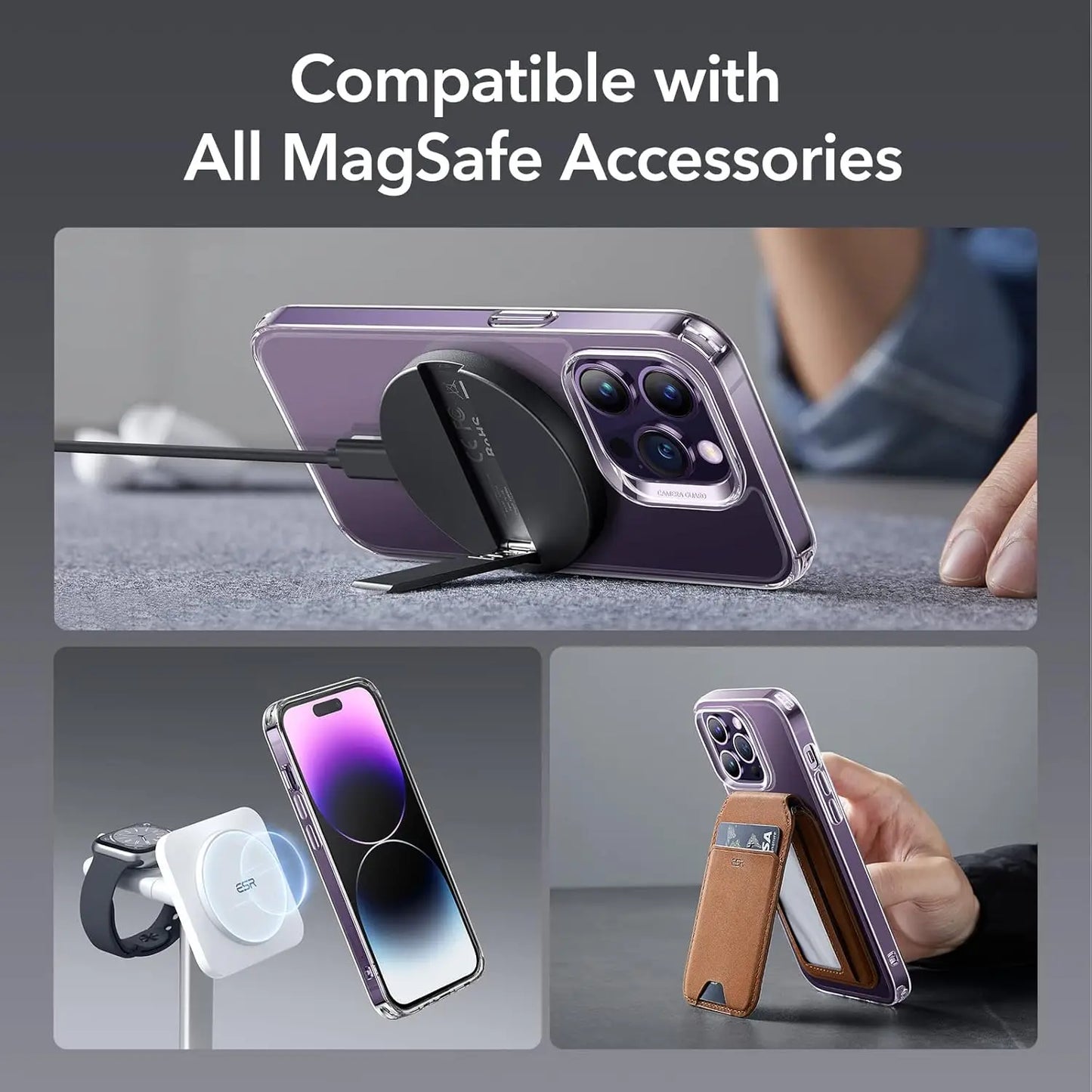 for iPhone 14 Pro Case, Compatible with MagSafe, Shockproof Military-Grade Protection, Yellowing Resistant, Magnetic Phone Case