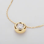 18K Yellow Rose Gold Plated 925 Silver 3CT 1-2CT 9mm Bezel Moissanite Pendant