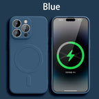 Liquid Silicone iPhone Case Magsafe Magnetic Soft Cover