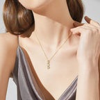 3 Stone Infinity Pendant Necklace 925 Sterling Silver